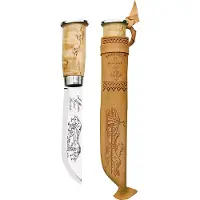 Marttiini Lapp 250010 Stainless, Curly Birch, faca fixa