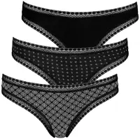 LASCANA Tanga cinzento / preto