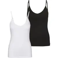 Vero Moda Camiseta Sem Mangas Com Decote Em V Maxi My Soft Tall 2 Unidades