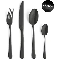 Amefa Austin 1410 conjunto de talheres mate 24-peças, preto
