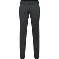 Only & Sons Calças chino 'Mark' cinzento / mosqueado preto