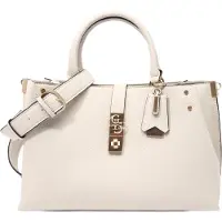 GUESS , Albury, Couro Sintético, Bolsa de Tecido, Branca, Feminina, 31,5 x 22 x 13,5 cm