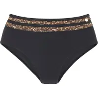 LASCANA Cueca biquíni 'Adele' bege / castanho / preto