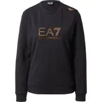 EA7 para mulher. 8NTM45_TJ9RZ Camisola Evolution preta (L), Preto, Casual, Poliéster, Manga comprida