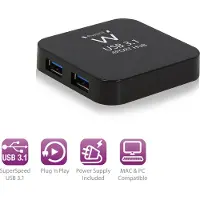Ewent Hub Ew1134 Usb-a 3.1 4 Portas