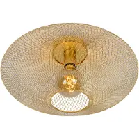 Lucide Candeeiro de teto em malha, trapezoidal, dourado