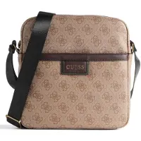 GUESS , Vezzola, Porta-Documentos, Bolsa de Ombro em Tecido, Marrom, Feminina