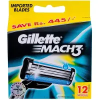 Gillette Mach3 recarga contém 12 cabeças