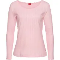 s.Oliver Camisa de pijama cor-de-rosa / rosa claro