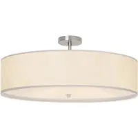 Brilliant Candeeiro de teto têxtil Andria, 60 cm, branco