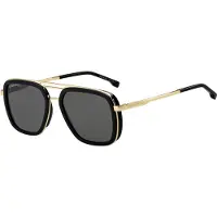 HUGO BOSS Óculos de sol ouro / cinzento / preto