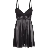 LASCANA Camisa de noite 'Temptation' preto