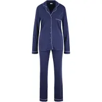 LASCANA Pijama navy / branco