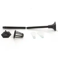 LINDBY Candeeiro de caminho Nane, 122 cm, lanterna, resistente à água do mar,