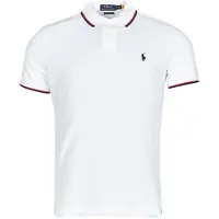 Ralph Lauren para homem. 710842621002 Polo Custom Slim Fit branco (XS), Casual, Algodão, Manga curta