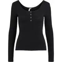 Pieces camisolas PCKITTE LS TOP mulheres - Preto - EU XS