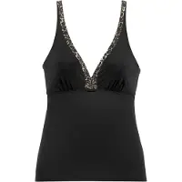 LASCANA Top de tankini castanho / preto