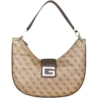 GUESS , Brightside, Poliuretano, Saco de Tecido, Hobo Latte, Mulheres