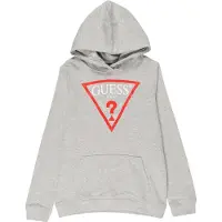 GUESS Sweatshirt cinzento / vermelho / branco