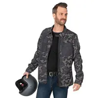 REV'IT! Louis Tracer Air Camisa de motociclista Camuflagem/Cinzento/Preto M verde