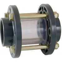 Cepex 02388 Ø63 Viseira Líquida Pmma 4 Parafusos Fêmea Com Encaixe Para Solvente