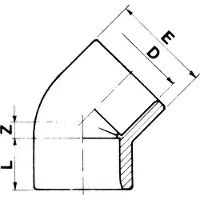 Cepex Cotovelo Pvc 01759 45º Ø225 Com Encaixe Para Colagem