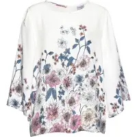 LASCANA Blusa azul / rosa escurecido / branco