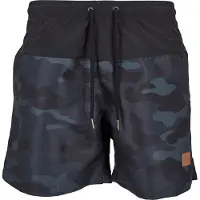 Urban Classics Calções de banho azul fumado / azul pombo / preto