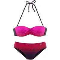 LASCANA Biquíni 'Iris' rosa / vermelho / preto