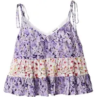 Desigual , Top de alças floral, Viscose, Vermelho, M