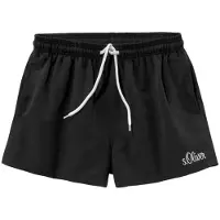 s.Oliver Calções de banho preto / branco
