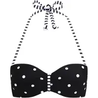s.Oliver Top de biquíni 'Audrey' preto / branco