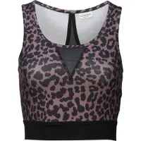 LASCANA Top desportivo castanho / preto