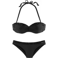 Bruno Banani Biquíni preto / prata
