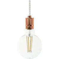 Creative Cables Candeeiro Suspenso Com Lâmpada Textile Knurled Aluminum 1.2 M