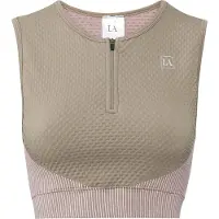 LASCANA Top desportivo cáqui / cor-de-rosa
