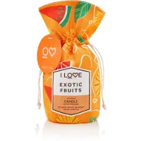 I Love Vela perfumada de frutas exóticas, manga, toranja, manga e abacaxi, 160 g