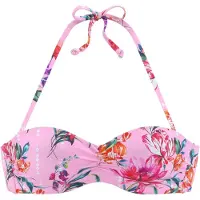 Sunseeker Top de biquíni laranja / rosa / rosa claro / branco