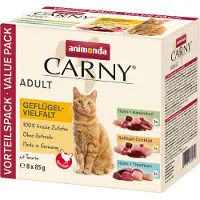 Animonda Carny Mix Variado De Aves Pedaços 8x85g Comida Húmida Para Gatos