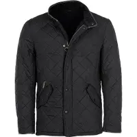 Barbour - Casacos - Powell Quilted Jacket Black para Homem - Tamanho XL - Preto