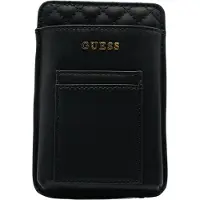 GUESS Bolsa Saco em Poliuretano Preto com Corrente Dourada 16,5x3x11 cm