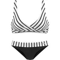 LASCANA Biquíni preto / branco