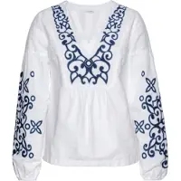 LASCANA Blusa azul / branco