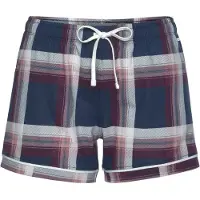 s.Oliver Calças de pijama azul noturno / borgonha / offwhite