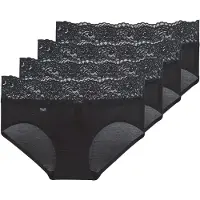 Sloggi Cuecas ROMANCE X 4 mulheres - Preto - FR 38