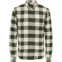 Only & Sons Camisa ecru / oliveira / verde escuro