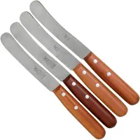Robert Herder Buckels conjunto de 4 facas de pequeno-almoço, madeira de ameixoeira, carbono