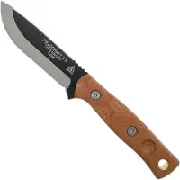 Tops knives Fieldcraft 3.5 Mini BROS 90 Degree Spine, Fireaço, Brown Micarta MBROS-01-SF faca de buscraft