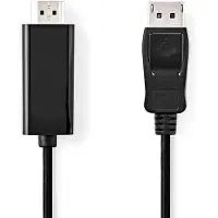 Nedis Cabo Displayport Ccgb37100bk20 Dp M-hdmi Conector 4k Niquelado 2 M 30hz
