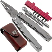 Victorinox SwissTool Spirit X Plus Ratchet 3.0236.L multiferramenta, bainha de couro